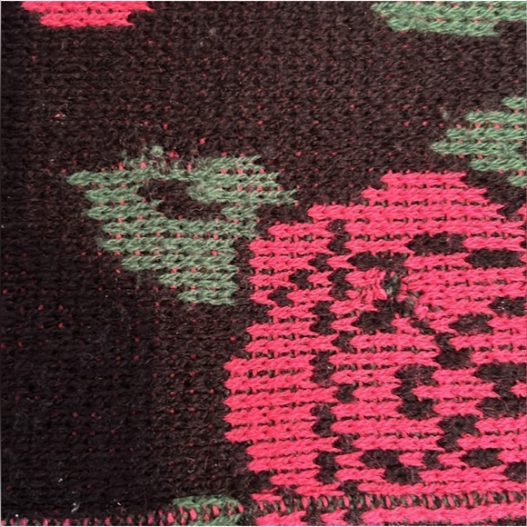 Vintage Marcella Tricot Checkered Rose Sweater - Picture 13 of 13